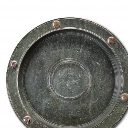 German Basin in Green and Red Serpentine Saxony circa 1600 - Objects of Vertu Style 