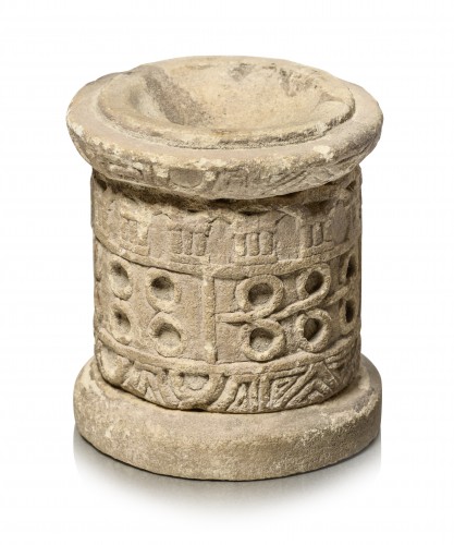 Autel portatif en pierre calcaire, Angleterre XIIe siècle - Objets de Curiosité Style 