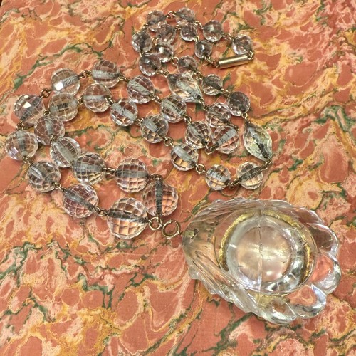 Rock Crystal Scallop Pendant and Bead Necklace, Spain 16th–17th century - 