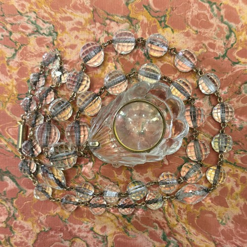  - Rock Crystal Scallop Pendant and Bead Necklace, Spain 16th–17th century