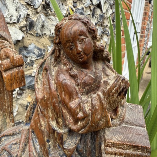 Oak Relief of the Annunciation, Southern Netherlands  early 16th century. - 