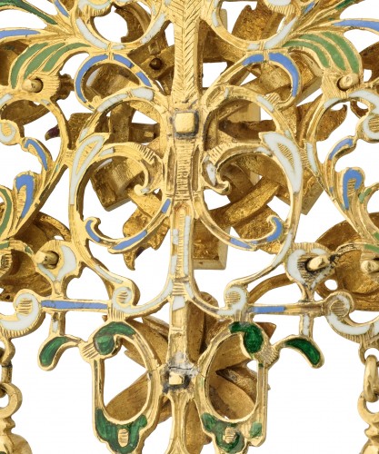 Antique Jewellery  - A Large Gold and Enamel Devotional Pendant. German or Austrian, circa 1600.