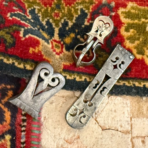 Silver Belt Fittings with Openwork Decoration, Byzantine Empire 6th–7th ce - 