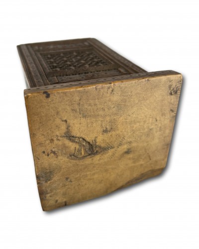 Antiquités - Pierced Boxwood Casket Inscribed Ie le donne de bon cœur