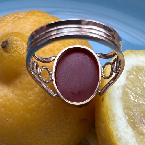  - Bague en or début du XIXe siècle avec intaille romaine antique