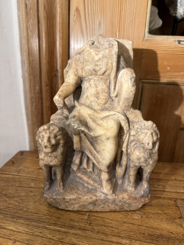 BC to 10th century - Marble Statuette of Cybele Enthroned, Roman Empire circa 3rd Century A.D. 