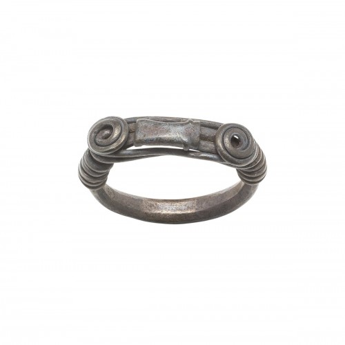 Silver Ring with Spiralled Terminals and Axe-Motif, Balkans 1st–2nd centur