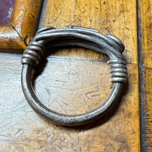  - Silver Ring with Spiralled Terminals and Axe-Motif, Balkans 1st–2nd centur