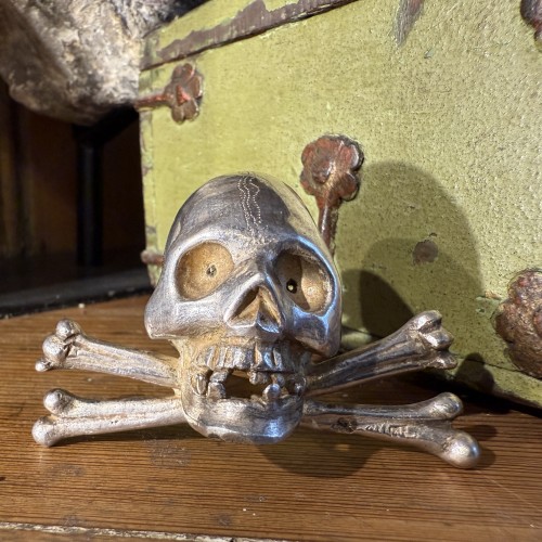 Silver Skull and Crossbones from the Base of a Crucifix, Italy17th century - 