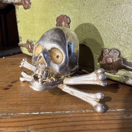 - Silver Skull and Crossbones from the Base of a Crucifix, Italy17th century