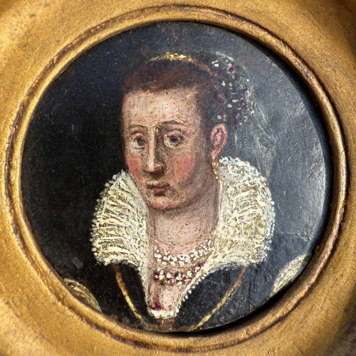 Objects of Vertu  - Portrait Miniature of a North Italian Noblewoman Wearing a Veil c.1580s–90
