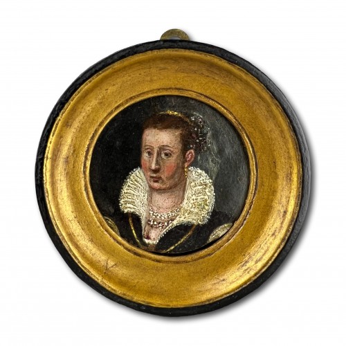 Portrait Miniature of a North Italian Noblewoman Wearing a Veil c.1580s–90 - 