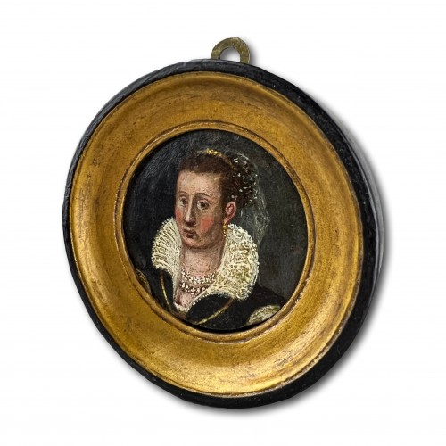 Portrait Miniature of a North Italian Noblewoman Wearing a Veil c.1580s–90 - 