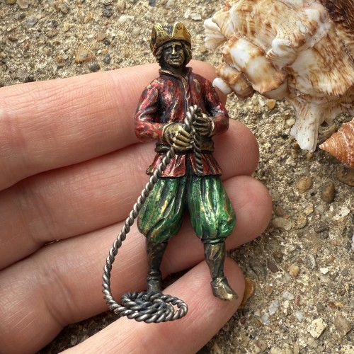  - Silver-gilt and Enamel Figure of a Sailor from a Nef, Germany 17th century