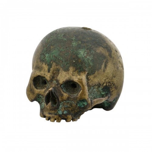 Bronze Skull Finial from the Base of a Crucifix