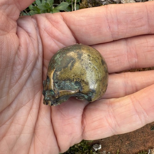 Bronze Skull Finial from the Base of a Crucifix - 