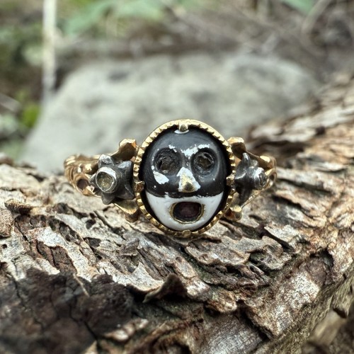 Bague de mascarade dissimulant l'inscription d'un amant. vers 1760 - Bijouterie, Joaillerie Style 