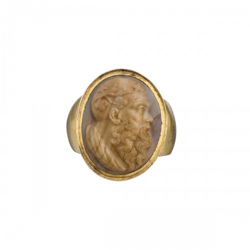 Bague camée représentant Bacchus, Italie ou Angleterre vers 1800-1820.