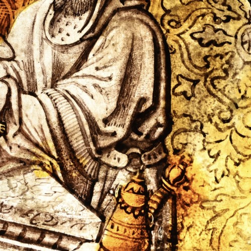 Religious Antiques  - Stained Glass of the Presentation in the Temple. Low Countries, circa 1520 