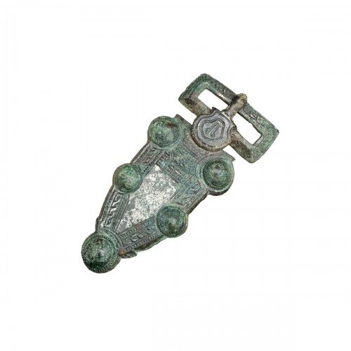 Merovingian Buckle and Trapezoidal Plate, Northern Gaul circa 600–630 AD.