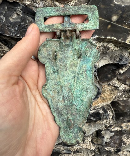 Ancient Art  - Merovingian Buckle and Trapezoidal Plate, Northern Gaul circa 600–630 AD.