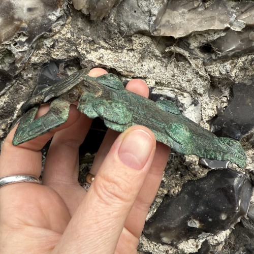 Merovingian Buckle and Trapezoidal Plate, Northern Gaul circa 600–630 AD. - 