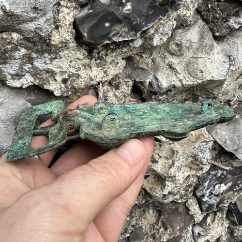 Antiquités - Merovingian Buckle and Trapezoidal Plate, Northern Gaul circa 600–630 AD.