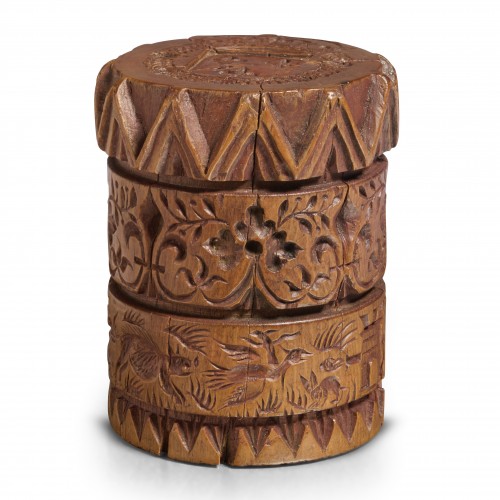 Gravure sur rouleau en buis aux armoiries royales France, XVIIIe siècle - Objets de Curiosité Style 