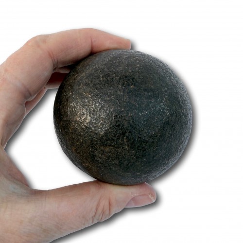 Bezoar Stone with Turned Ebonised Wooden Stand, 18th century. - 