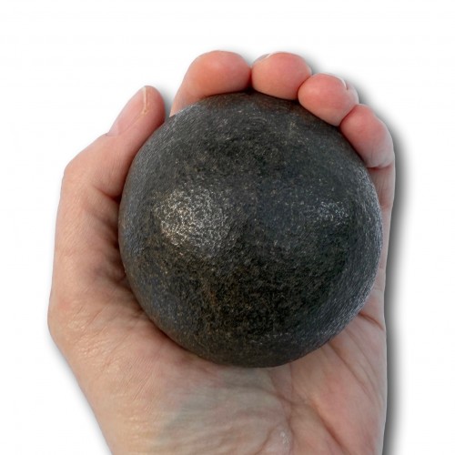  - Bezoar Stone with Turned Ebonised Wooden Stand, 18th century.