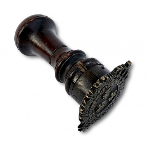 Objects of Vertu  - Bookbinding Stamp with the Arms of King Charles X - France, Paris c.1824–30