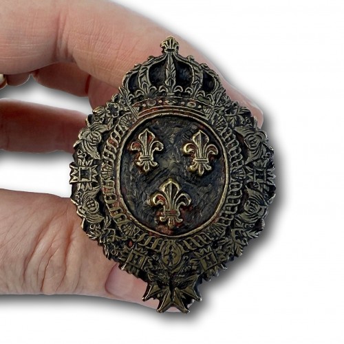 Antiquités - Bookbinding Stamp with the Arms of King Charles X - France, Paris c.1824–30