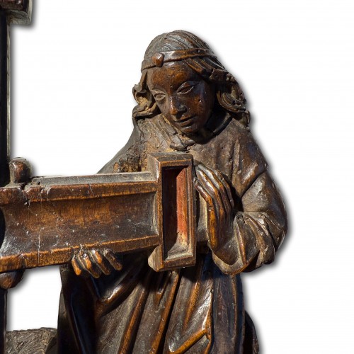  - Deux anges agenouillés soutenant la Croix, Pays-Bas méridionaux vers 1500-1520