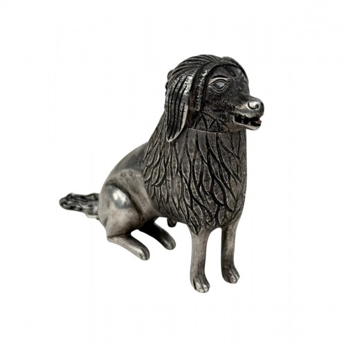 Silver Spice Container in the Form of a Poodle, 18th century