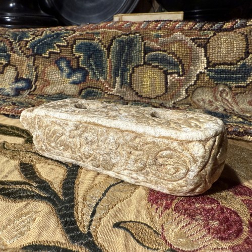 Antiquités - Encrier double romain en marbre, IIe-IIIe siècle ap. J.-C.