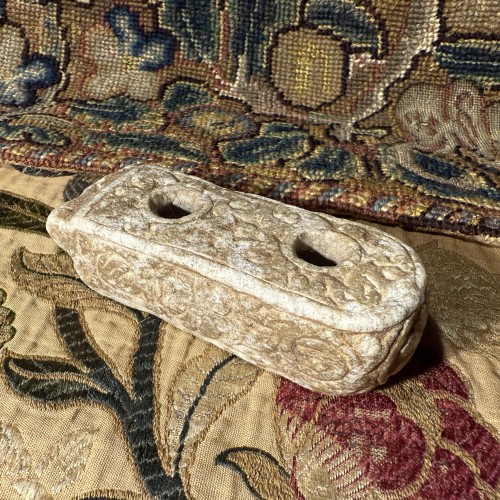 Antiquités - Encrier double romain en marbre, IIe-IIIe siècle ap. J.-C.