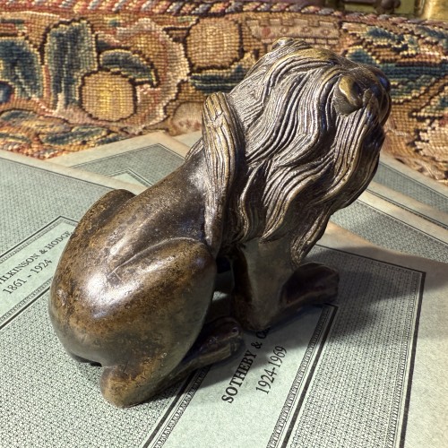 XVIe siècle et avant - Petit lion en bronze Renaissance, Allemagne ou Italie XVIe siècle