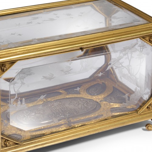 Coffret en cristal de roche attribué à Giovanni Battista Metellino, Milan,d.1724 - Objets de Vitrine Style 