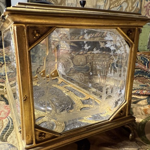 Antiquités - Coffret en cristal de roche attribué à Giovanni Battista Metellino, Milan,d.1724