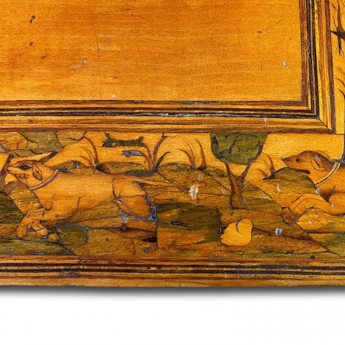 Armoire de table en marqueterie. Sud de l'Allemagne, première moitié du 17e siècle. - 