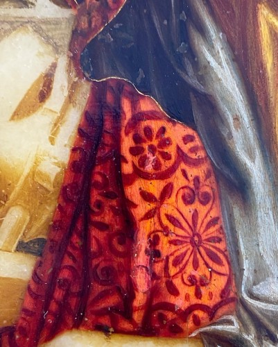 Peinture en albâtre de Sainte Catherine d'Alexandrie,Florence 17e siècle - Art sacré, objets religieux Style 