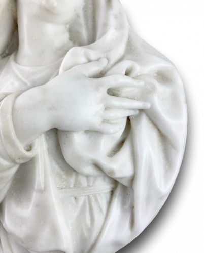 Sculpture  - Marble relief of our lady of sorrows. Italian, mid 17th century.