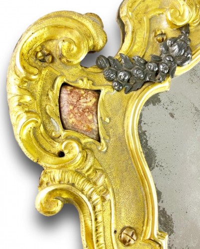 Ormolu coral mirror. Italian, mid 18th century. - 