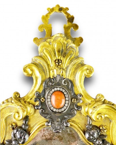  - Ormolu coral mirror. Italian, mid 18th century.