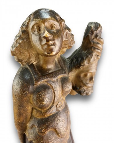 Sculpture en albâtre de Judith. Flamand ou allemand, fin du 16e siècle - Sculpture Style 