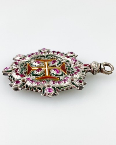 Antique Jewellery  - Ruby order of Christ. Portuguese 18th century