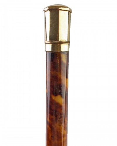 Tortoiseshell walking cane. French, c.1870