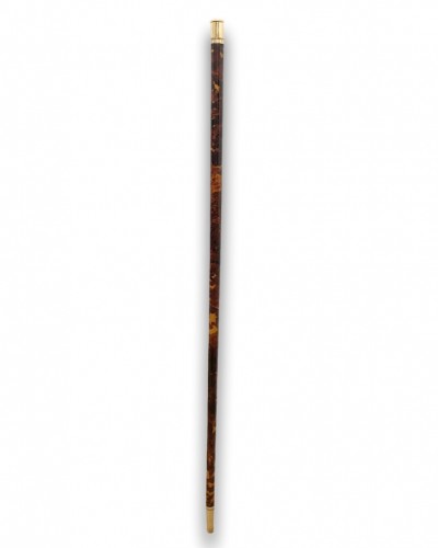 Antiquités - Tortoiseshell walking cane. French, c.1870