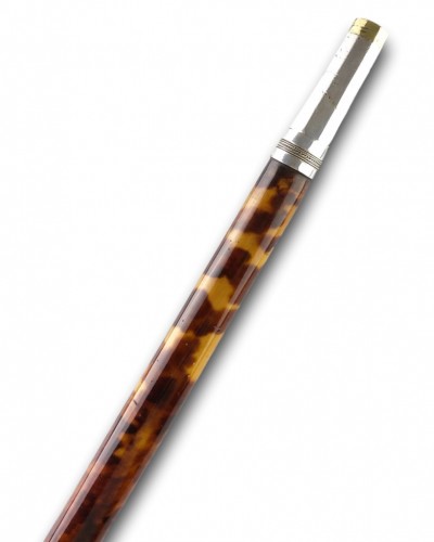 Antiquités - Tortoiseshell walking cane. French, c.1870