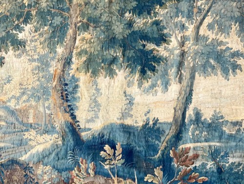  - Verdure garden landscape tapestry with a fountain. Flemish, c.1680.